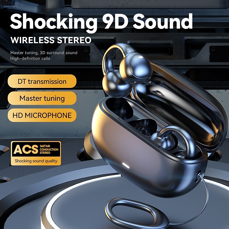 m55 True Wireless Headphones TWS Earbuds Ear Hook Bluetooth 5.3 with Charging Box Long Battery Life for Fitness4