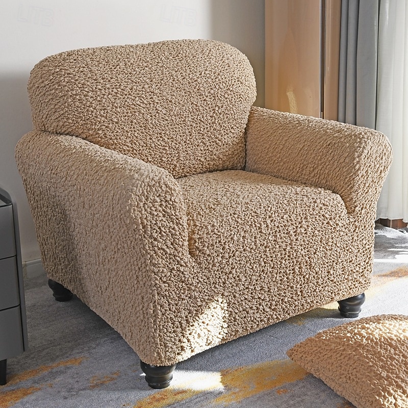 Armchair Cover Armchair Slipcover Soft Polyester Fabric Slipcover 1-Piece Form Fit Stretch Stylish Furniture Protector Microfibra Collection