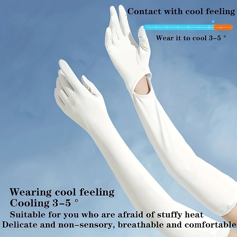 UV Long Sun Gloves, UPF 50+ Touchscreen Non Slip Full Finger Arm Sun Glovers Sunblock Gloves for Outdoor Sports Driving3