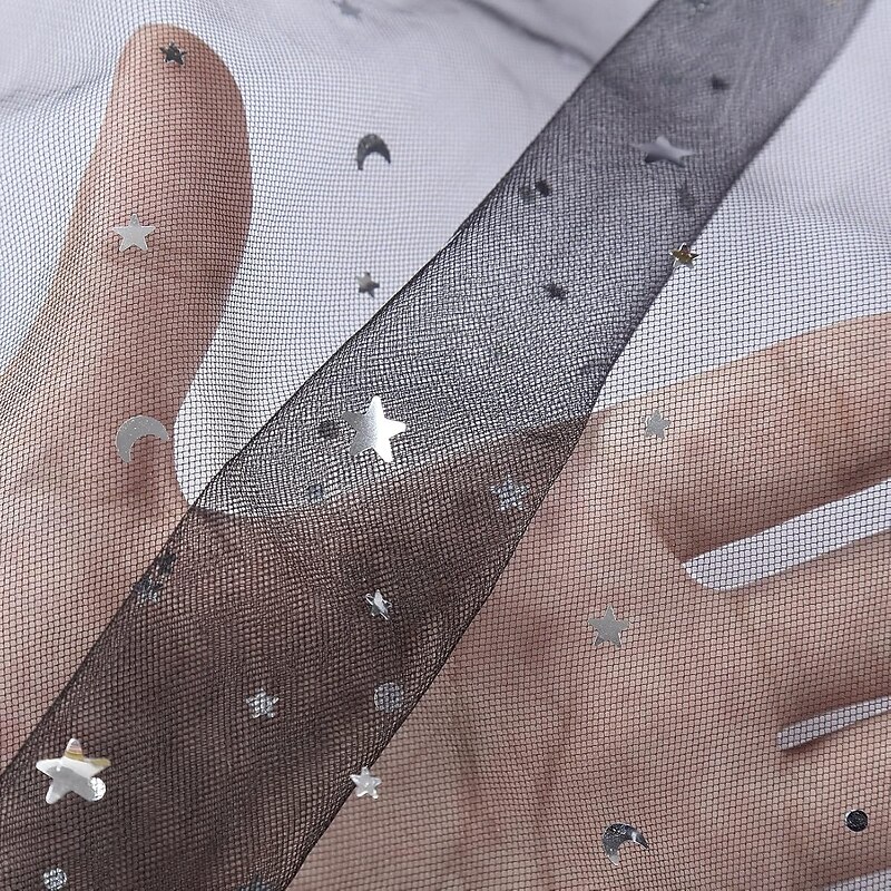 4 Corner Post Mosquito Net with Star-Mooon Pattern for Adult Teen Girls Boys Bed ; Bed Canopy for Twin/Full/Queen/King Size Bed2