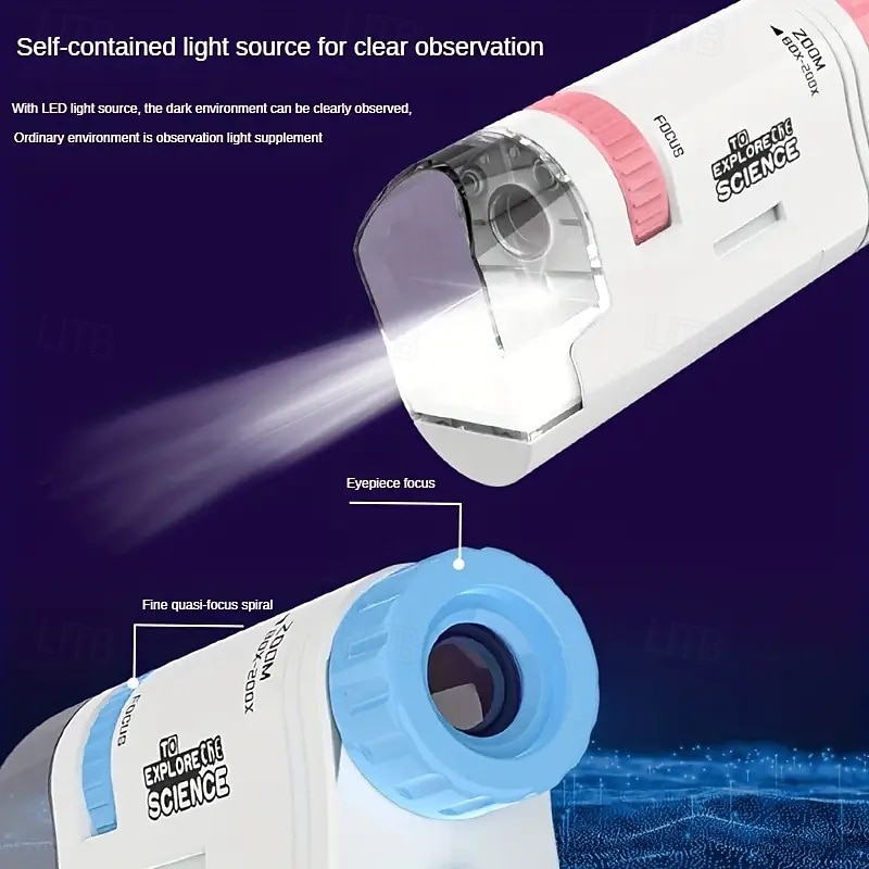 Children's Portable Handheld Optical Microscope For Boys And Girls Scientific Outdoor Exploration Puzzle Toy Gift3