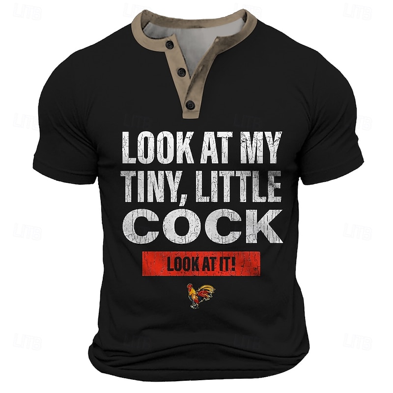 Funny Rooster Pun Men's Graphic T-Shirt: 