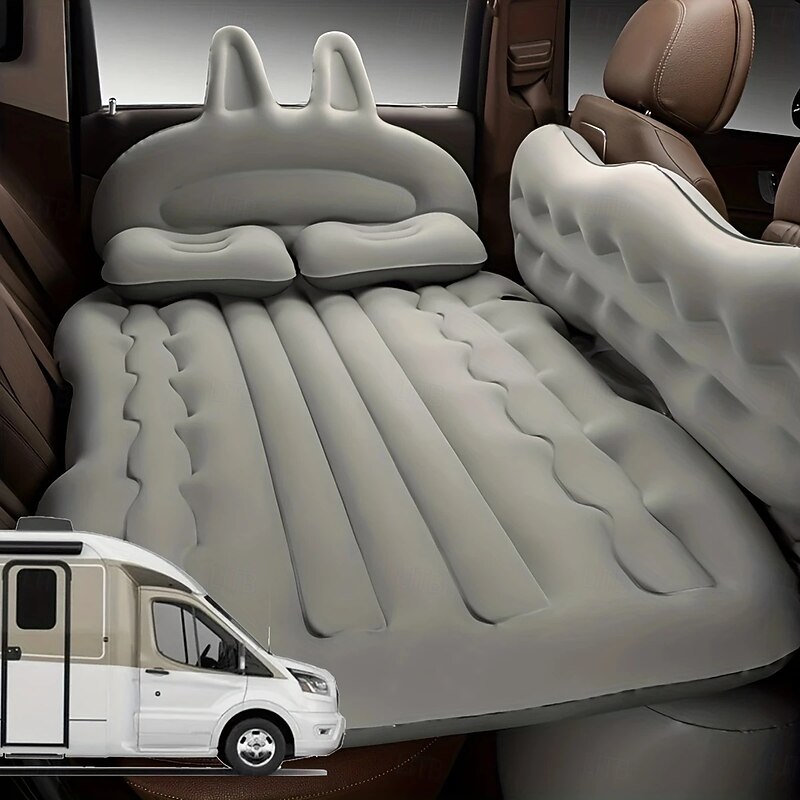 Inflatable Air Mattress for Road Trips] Travel in Comfort with this Inflatable Car Air Mattress - Perfect for Road Trips & RVing!2