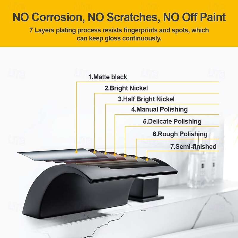 Bathtub Faucet - Modern Contemporary Painted Finishes Roman Tub Brass Valve Bath Shower Mixer Taps3