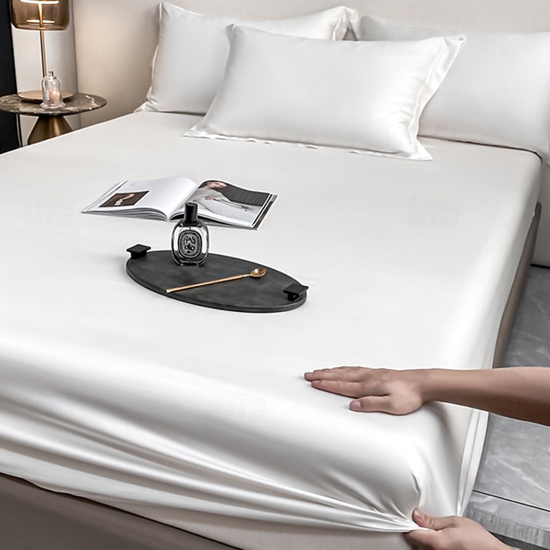 Ice Silk Bed Sheet Single Piece Summer Ice Silk Bed Cover Simmons Mattress Protector Bed Cover Three Piece Set