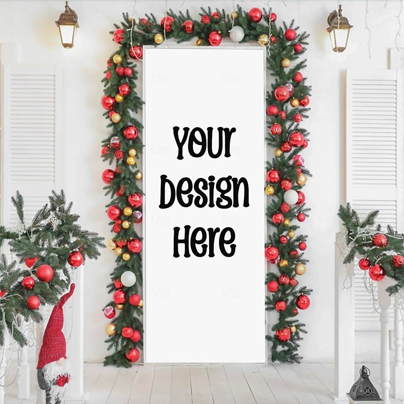 Graduation Gifts Customized Door Covers Design Your Own Door Tapestry Personalized Custom Made Door Curtain Removable for Front Door Indoor Outdoor3