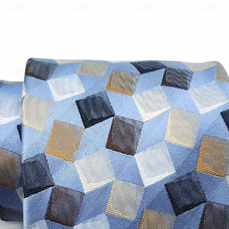 Men's Ties Business Formal Solid Color Striped Formal Office Work2