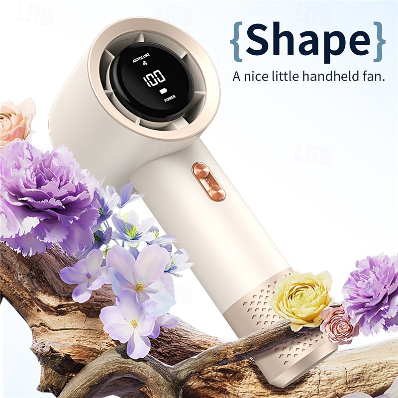 High-Speed Handheld Fan – 199-Speed Adjustable Cooling & Heating Modes, Portable Quiet Brushless Motor, LED Display, Multi-Gear Wind Power for Home, Travel & Outdoor2