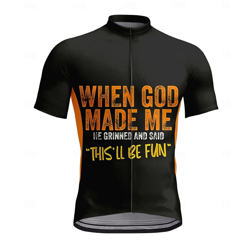 Men's Cycling Jersey Graphic Color Block Letter & Number Short Sleeve Bike Jersey Top with 3 Rear Pockets Sunscreen UV Resistant Quick Dry Reflective Strips Sports Dark Grey Black Army Green Clothing4