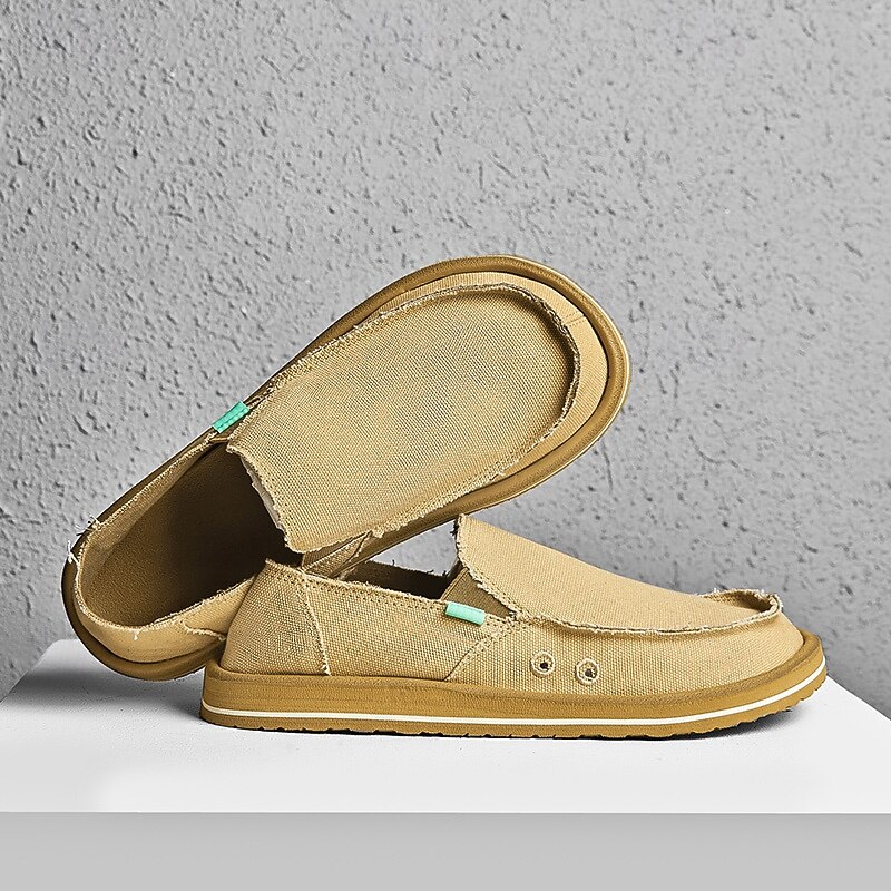 Men's Slip-On Canvas Loafers – Lightweight Breathable Casual Shoes for Summer, Driving and Beach Walks3