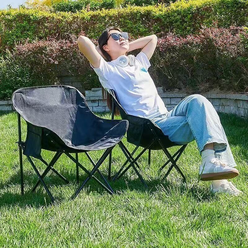 Folding Camping Chair, Portable Outdoor Backpacking Chair for Fishing, Hiking, Picnic, Camping, Beach, Lawn, Concert, Ultralight Compact Camping Chair with Carry Bag2