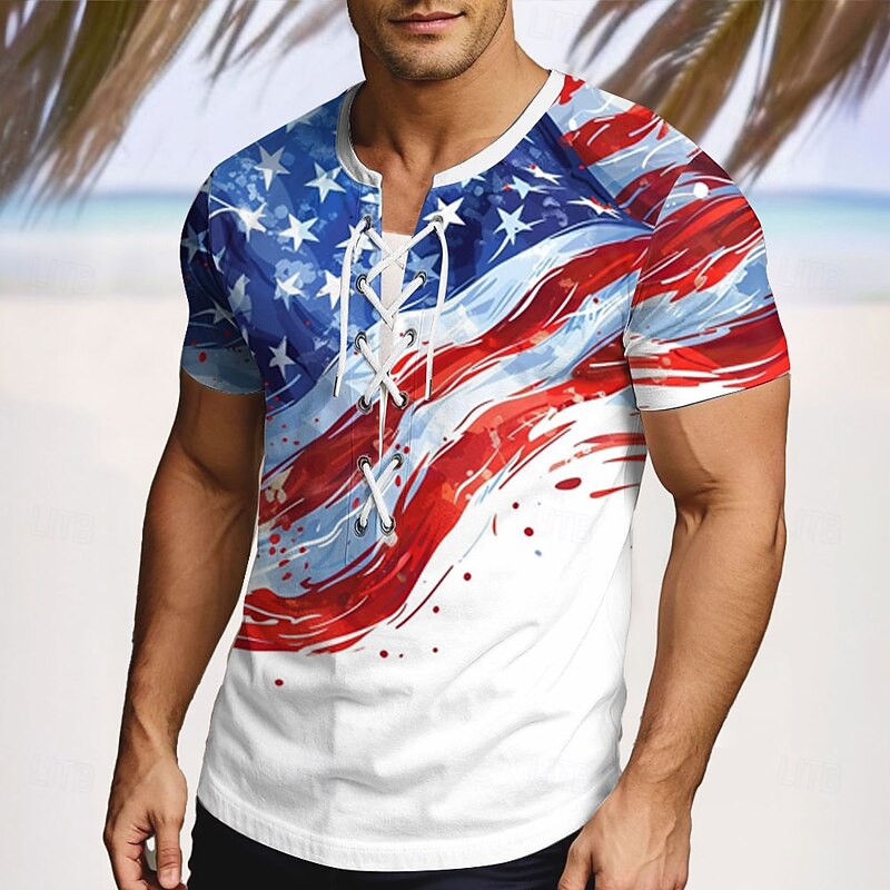 Patriotic T Shirts For Men Veterans Father T Shirt Short Sleeve T shirt 3D Print Crew Neck Shirt Fashion Daily Basic Street Casual Daily Black Red Blue Summer Spring Clothing Apparel S M L XL XXL XXXL2