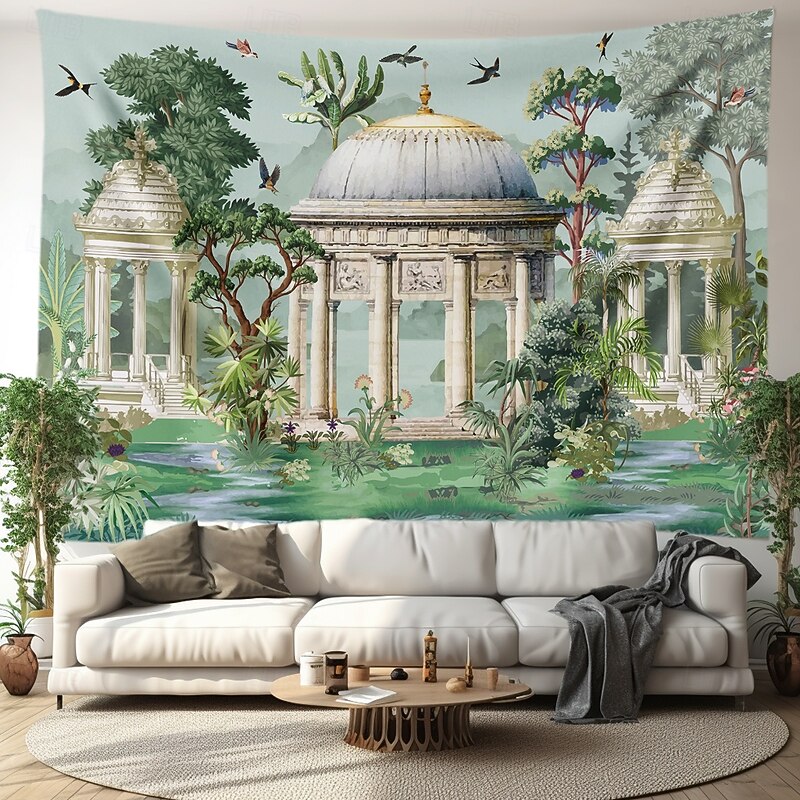 Tropical Plants Birds Hanging Tapestry Wall Art Large Tapestry Mural Decor Photograph Backdrop Blanket Curtain Home Bedroom Living Room Decoration4