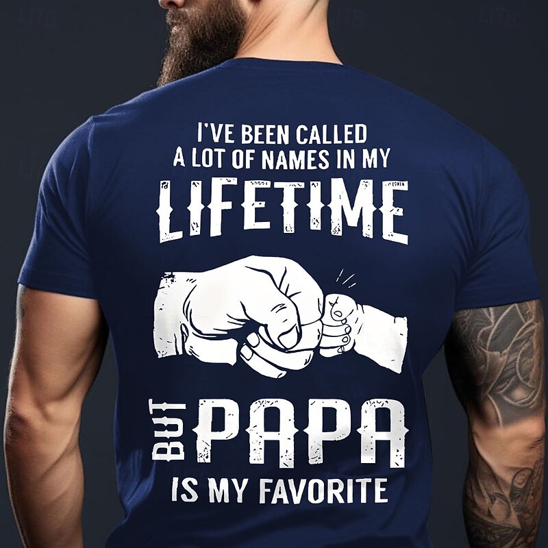 Men's Papa T-Shirt - 'Papa Is My Favorite' Graphic Tee, Best Dad Grandpa Father's Day Gift3