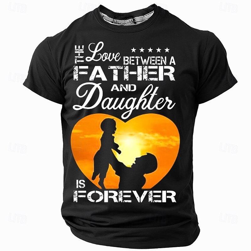 Father Daughter Love Mens Green Short Sleeve T-Shirt - Forever Family Bond Tee3