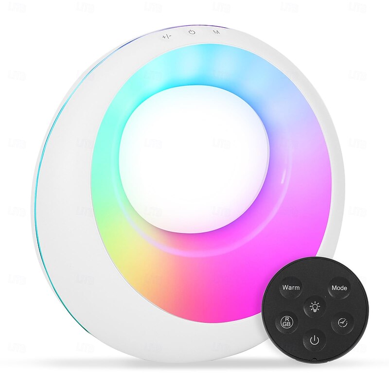 1 Pc RGB color dimming night light remote control touch dimming timer USB rechargeable battery indoor bedroom atmosphere light up night light2