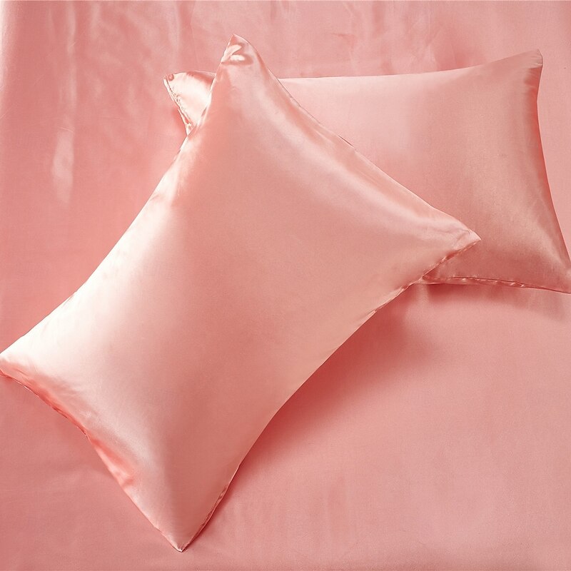 Solid Color Satin Bed Sheet Bed Sheet Set4
