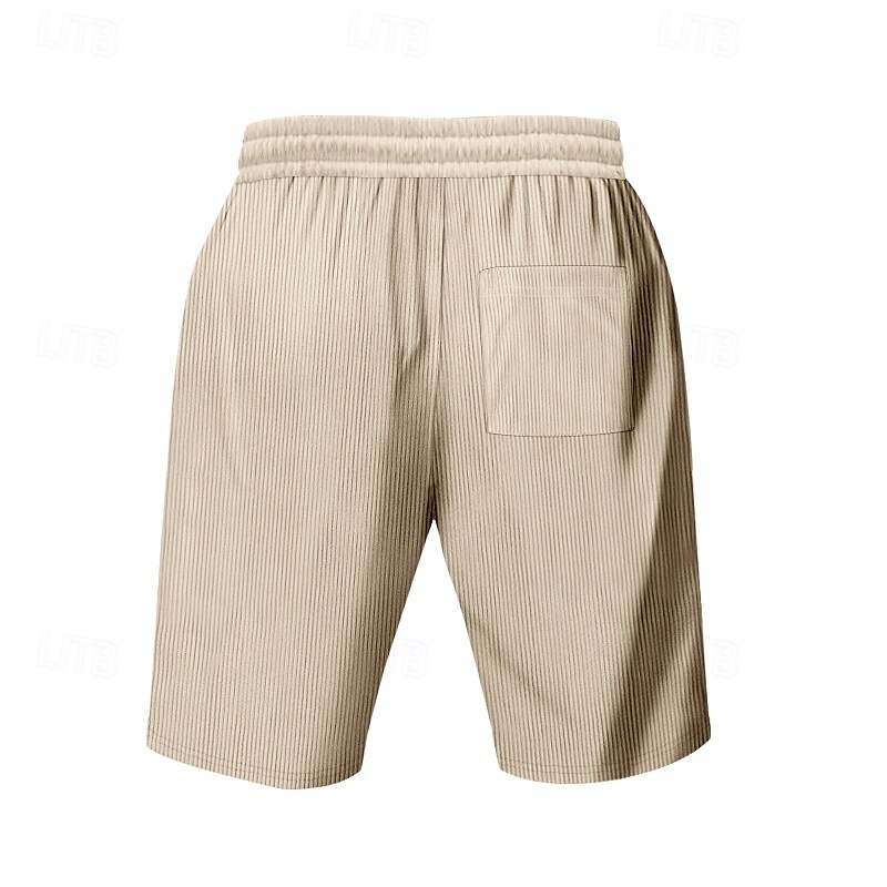 Men's Shorts Summer Shorts Beach Shorts Casual Shorts Pocket Drawstring Elastic Waist Plain Comfort Breathable Short Outdoor Vacation Sport Casual Black White4