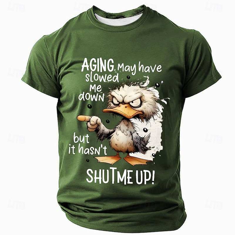 Men's Animal Funny T Shirt Short Sleeve T shirt 3D Print Crew Neck Shirt Fashion Exaggerated Daily Party Street Casual Black Red Blue Summer Spring Clothing Apparel S M L XL XXL XXXL