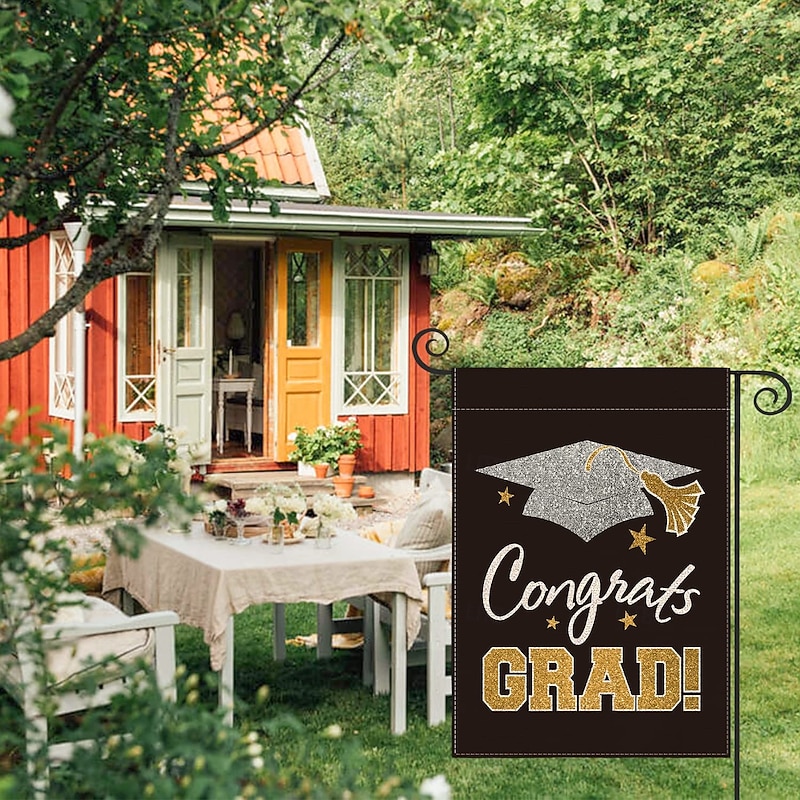 Flag 12 x 18 Inch Yard Flags, Graduation Gift Small Garden Flags for Outside, Outdoor Flags, Holiday Garden Flags4