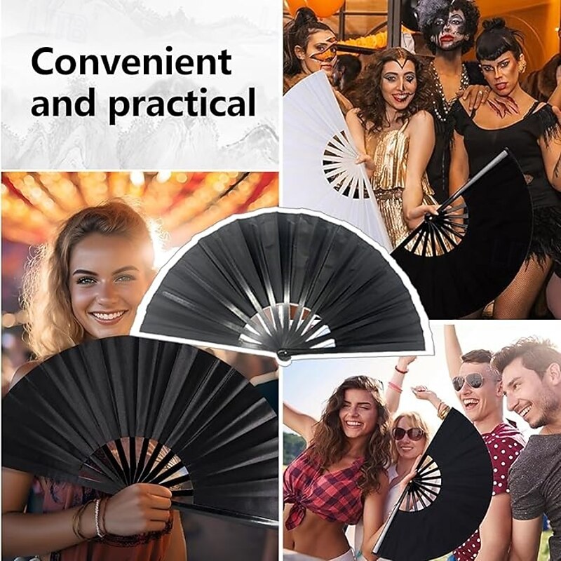 5 Pcs Boots on The Ground Fan Clap Fans for Line Dancing Large Folding Hand FanPartyDance Enthusiasts Gift2