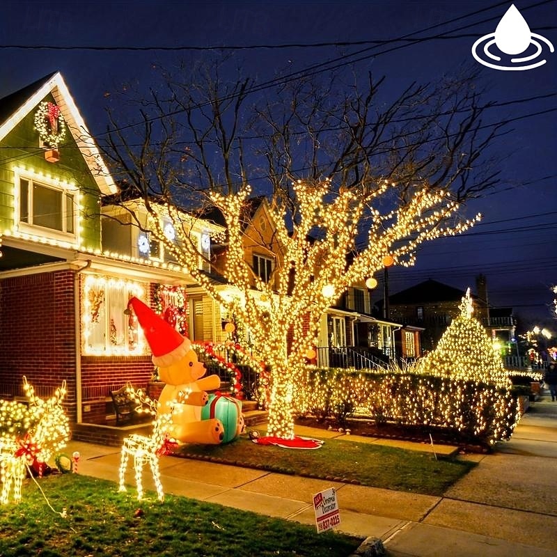 LED Fairy Lights Plug in, Waterproof String Lights Outdoor & Indoor With 8 Modes, Xmas Tree Lights Plug In for Holiday Party Wedding Decoration2