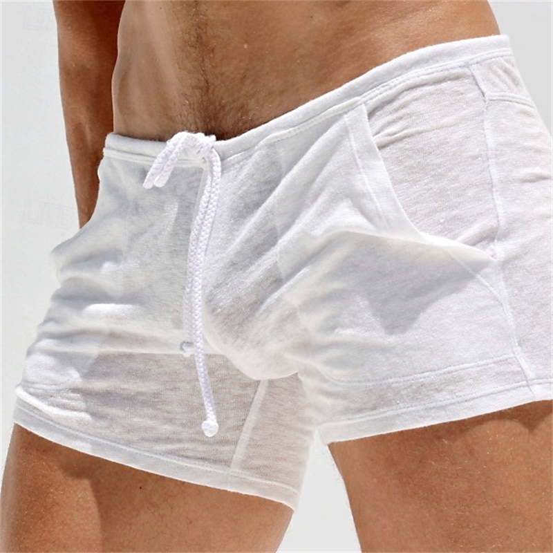 Men's Athletic Shorts Sweat Shorts Shorts Summer Shorts Drawstring Pocket Elastic Waist Plain Comfort Breathable Short Outdoor Sports Classic Casual Beige
