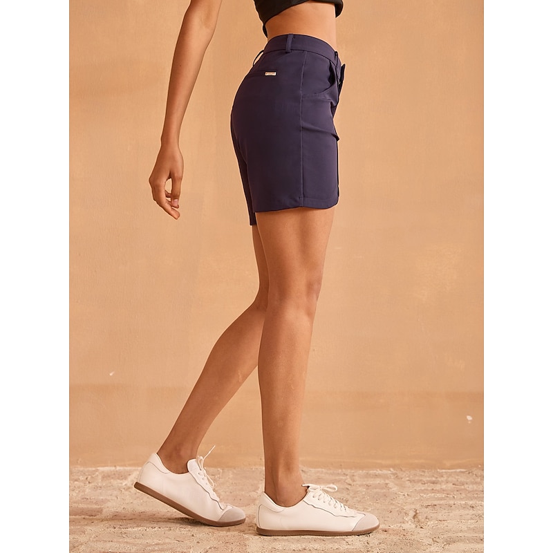 Women's Golf Shorts Dark Navy Bottoms Ladies Golf Attire Clothes Outfits Wear Apparel2