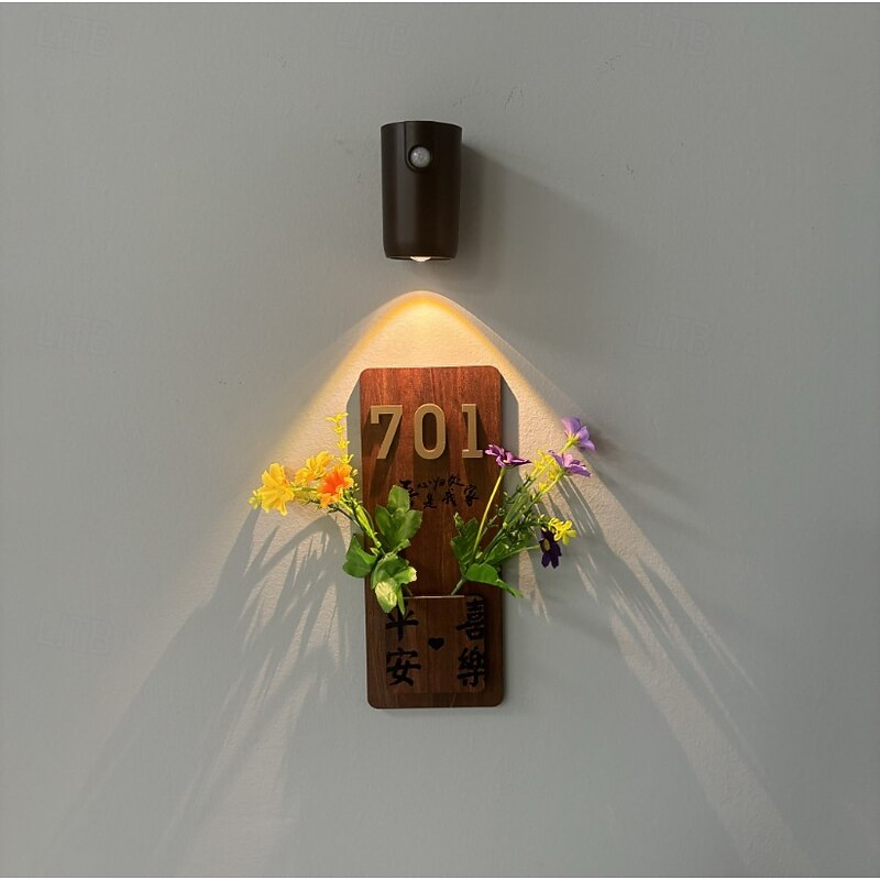Modern Simple Wall Lights LED Motion Sensing Night Light 3 Colors Dimmable USB Rechargeable Mural Spotlight Living Room Aisle Housewarming Gift 1/2pcs3