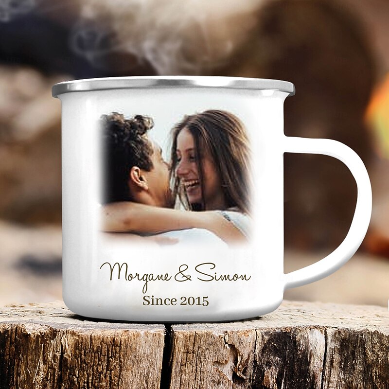 Personalized Ceramic Mug with Custom Photo and Text, Customized Coffee Cup with Personal Message, Gift for Coffee Lovers, Valentine's Day, Christmas, Birthday