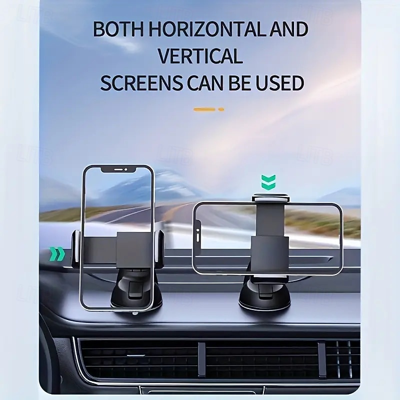 Free Rotating Car Phone Holder Adjustable Horizontal And Vertical Strong Vacuum Adsorption Car Gps Navigation Bracket Suitable For All Compatible Cell Phones3