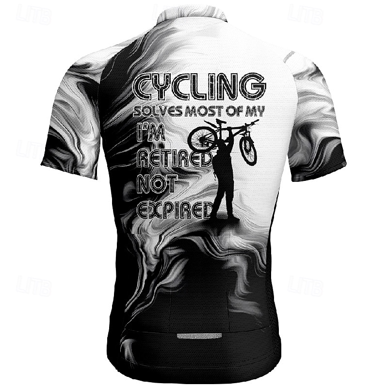 Men's Cycling Jersey Letter & Number Short Sleeve Bike Tee Tshirt Jersey with 3 Rear Pockets Mountain Bike MTB Quick Dry Anatomic Design Wicking Breathable Sports Black Yellow Red Clothing Apparel2