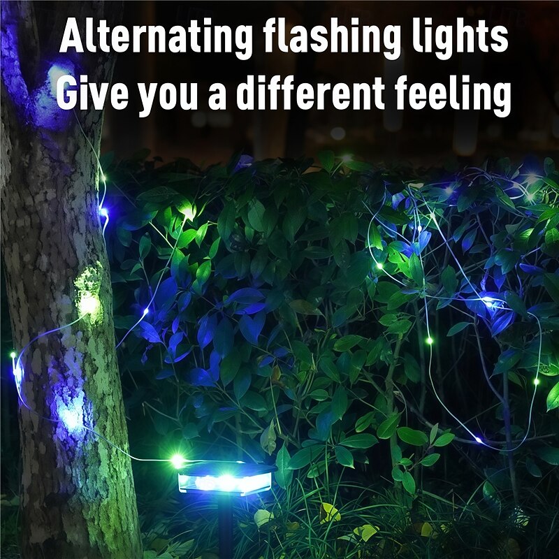 Solar Pathway Lights Lawn Lights Floor Mounted Lights Wall Mounted Lights Camping Decorative Lights Outdoor Garden Courtyard Decorative Lights Lawn Tent Layout Lights String Lights  1PC4