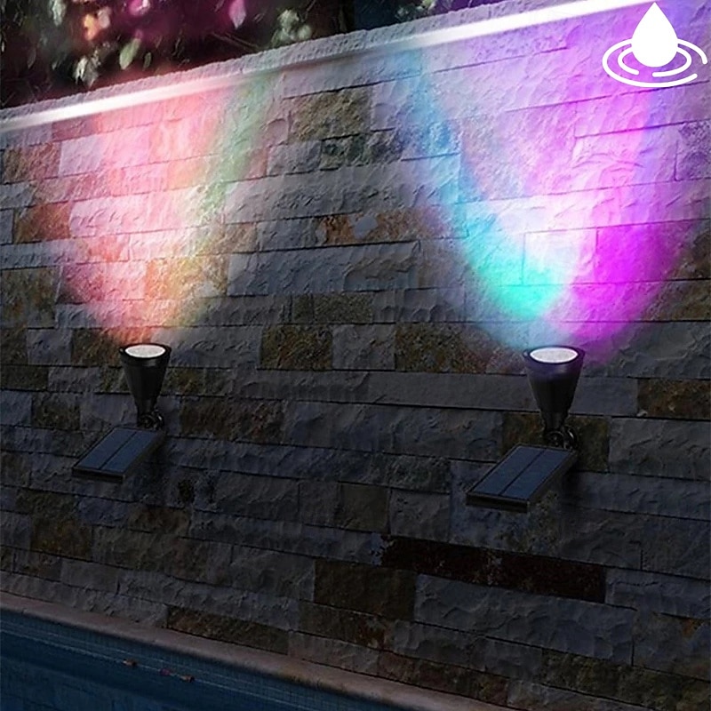 Solar Flood Lights  Garden Spotlight Outdoor Waterproof 7LED Ground Plug Lawn Lamp LED Flood Light Courtyard Landscape Garden Decorative Lighting Garden Light