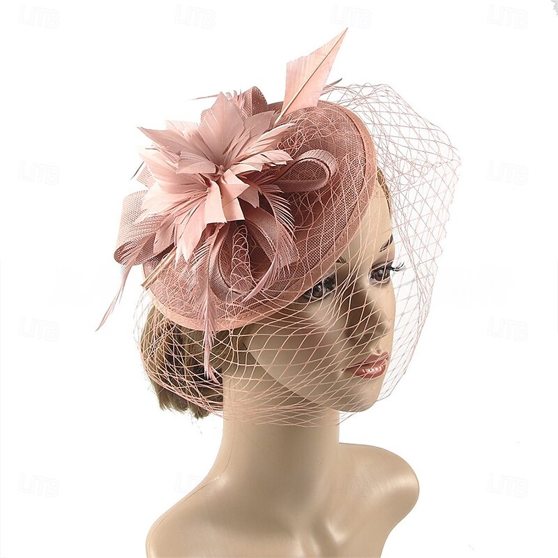 Headdress Feathers Fedora Hat Wedding Evening Party Tea Party Horse Race Cocktail Vintage Cute With Feather Headpiece Headwear2