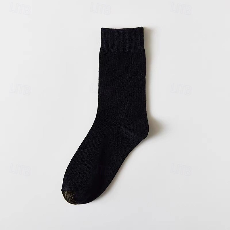 Men's 5 Pairs Multi Packs Socks Running Socks Casual Socks Black+beige Black Color Argyle Vacation Sports & Outdoor Daily Basic Medium Spring Fall Fashion Casual2