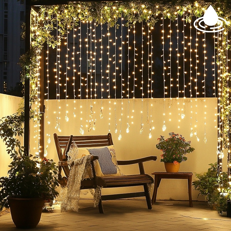 50M/100M LED Curtain Lights Outdoor, String Lights Garland Christmas Tree, 400/800 , IP65 Waterproof, Wedding Party Holiday Landscape Decoration, Blue/Colorful, DC31V EU/US/AU/UK Plug4