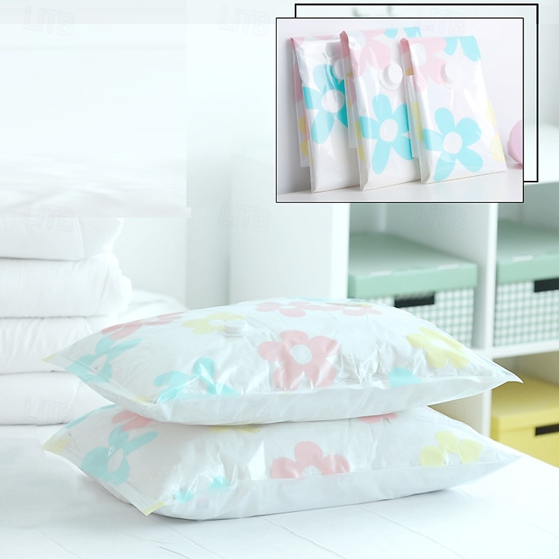 10 Pack Travel Vacuum Bags with Pump Seal Bags for Clothes Blankets Storage Bags with Zip, Storage Space Saver Vacuum Bags Reusable for Clothes Duvets Bedding Quilt Coats Blankets2