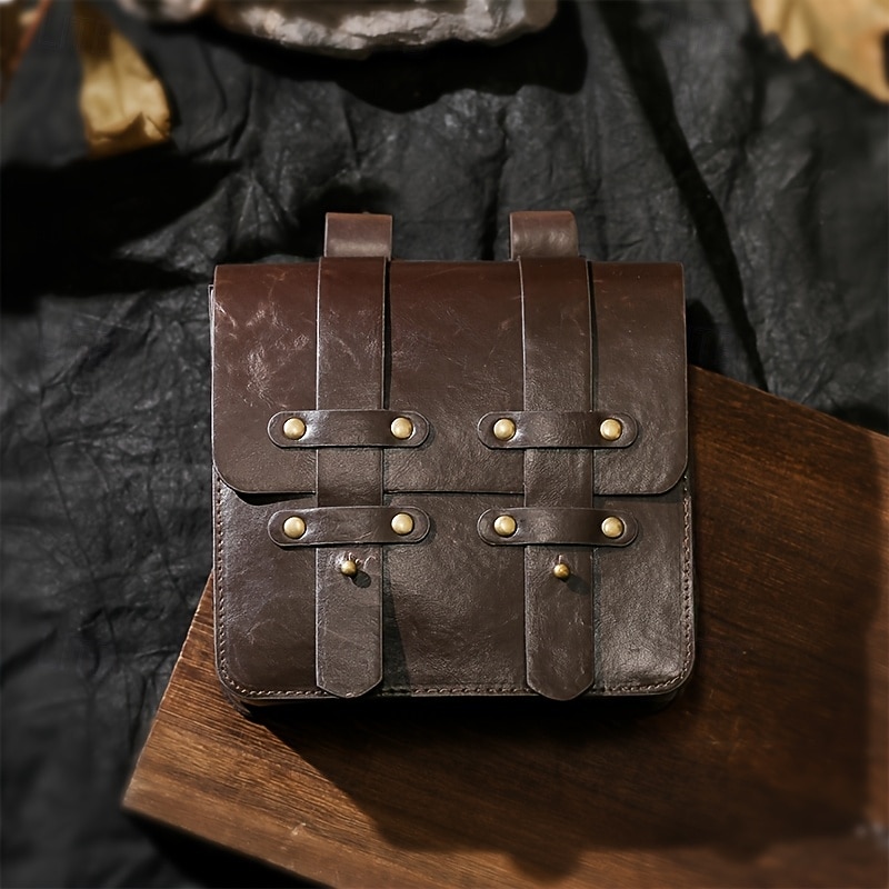 Retro Vintage Punk & Gothic Medieval Cosplay Costume Belt Pouch Dice Bag Viking Ranger Fancy Dress Men's Women's Celtic Viking Halloween Masquerade Performance Renaissance Fair LARP Adults' Bag All