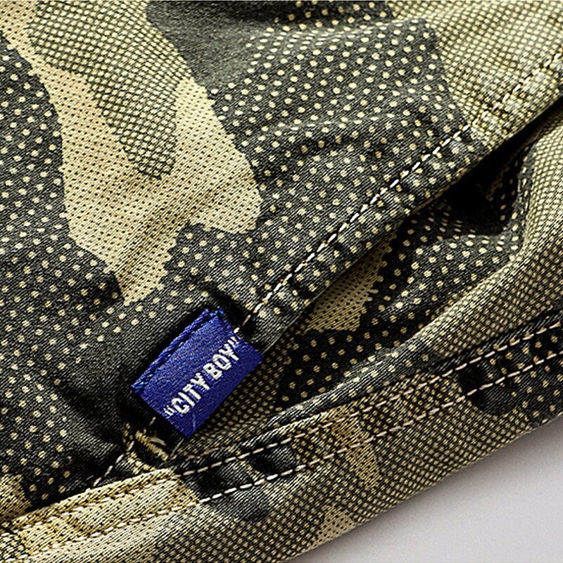 Men's Cargo Shorts Camo Shorts Shorts Summer Shorts Drawstring Elastic Waist Multi Pocket Camo / Camouflage Comfort Wearable Knee Length Outdoor Sport Daily Fashion Casual Camouflage khaki Camouflage4