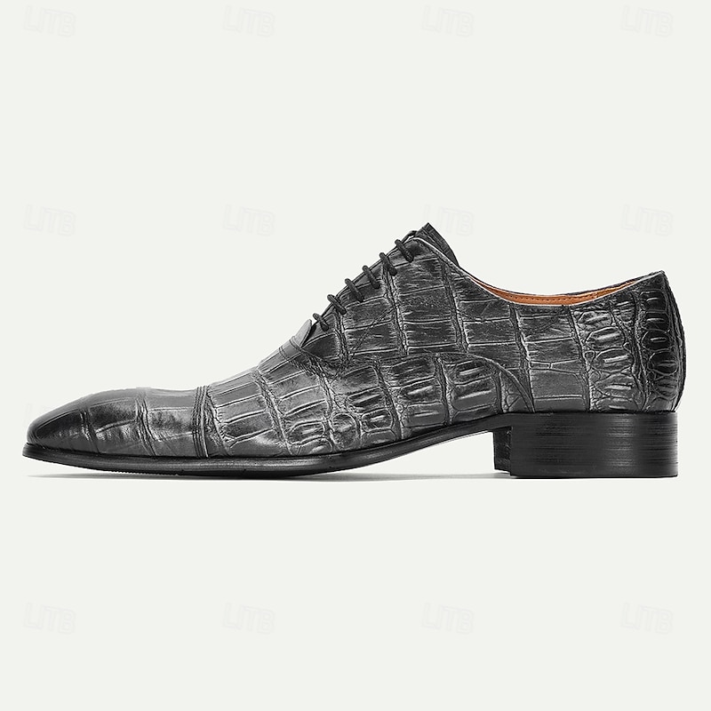 Men's Purple Crocodile Pattern Leather Oxford Shoes – Kentucky Derby Shoes for Business and Special Events3