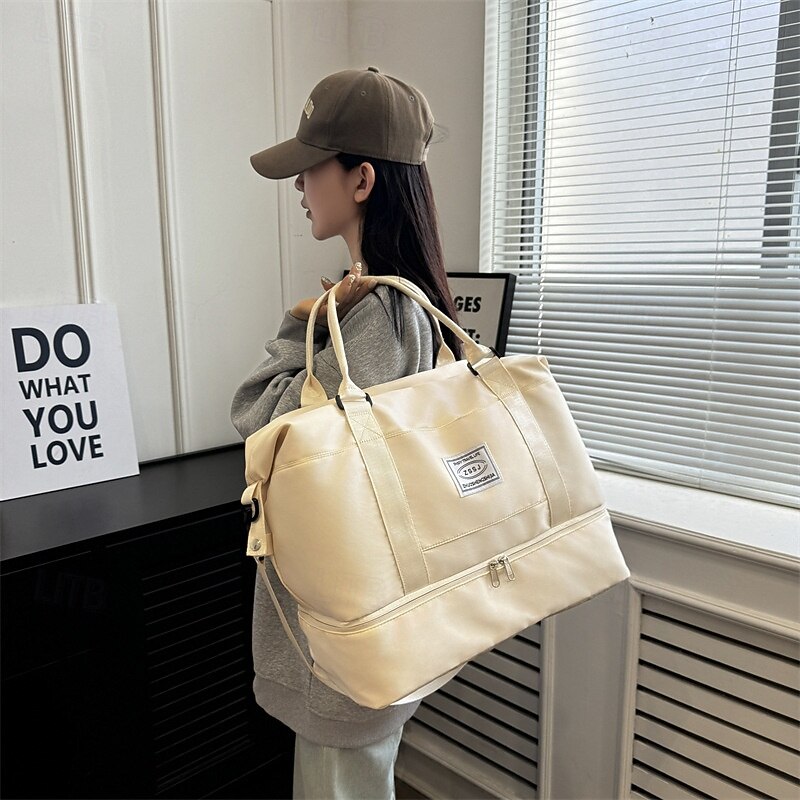 2pcs/set Weekender Bag Travel Duffel Bag with Shoe Compartment and Crossbody Bag Gym Bag for Women Men, Large Capacity Overnight Tote with Wet Dry Separation for Travel, Sports, Carry On4