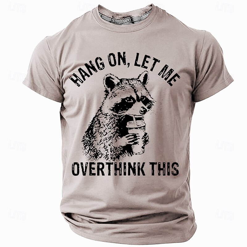 Men's Funny Slang T Shirt Short Sleeve T shirt 3D Print Crew Neck Shirt Fashion Daily Casual Street Casual Daily Light Pink Light Blue Gray Summer Spring All Seasons Clothing Apparel S M L XL XXL XXXL3