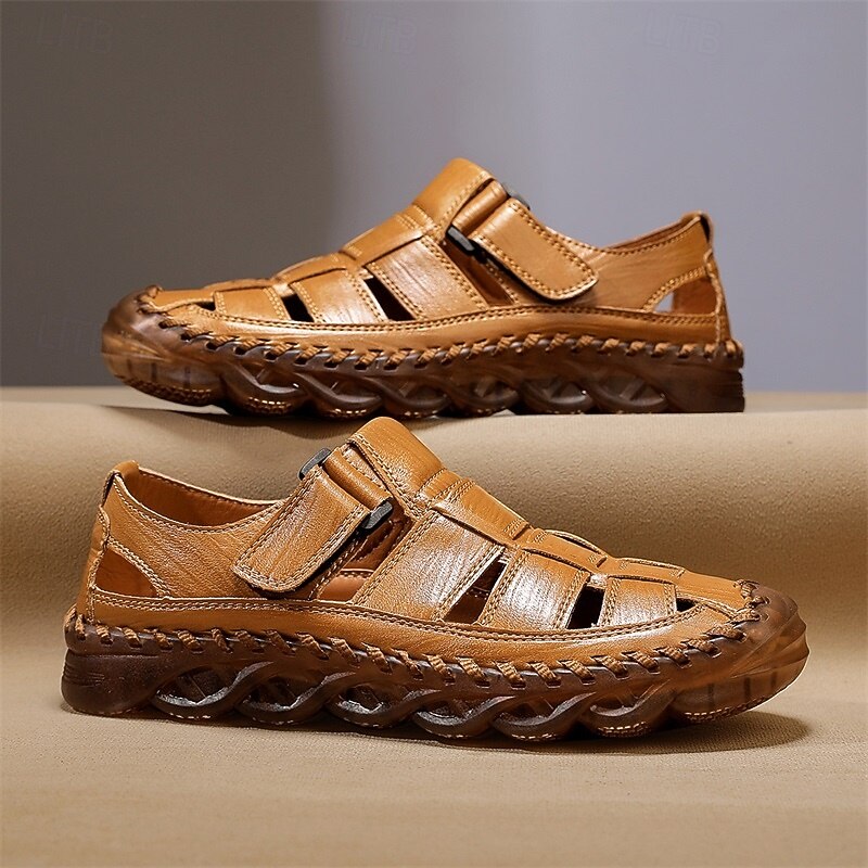 Men's Casual Brown Faux Leather Sneakers – Stylish Lace-up Sports Shoes for Everyday Wear and Outdoor Adventures3