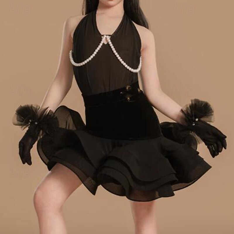 Kids' Dancewear Skirts Pearls Girls' Performance Daily Wear Sleeveless High Mesh Organza4