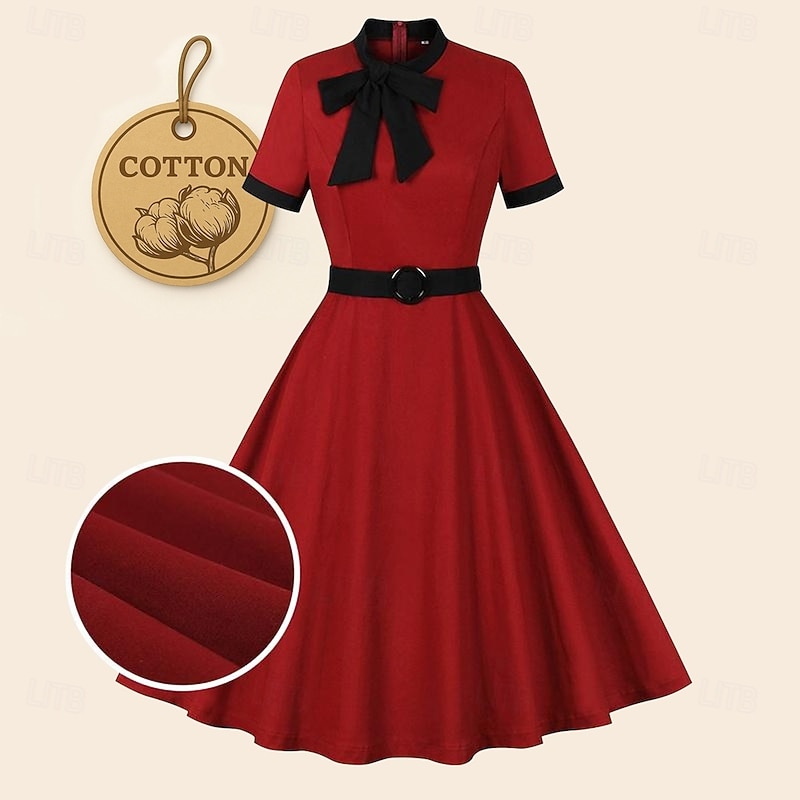 Retro Vintage 1950s Vintage Dress Cocktail Dress Swing Dress Flare Dress Fancy Dress Women's Masquerade Party / Evening Bachelorette Party Adults' Dress Homecoming Dresses