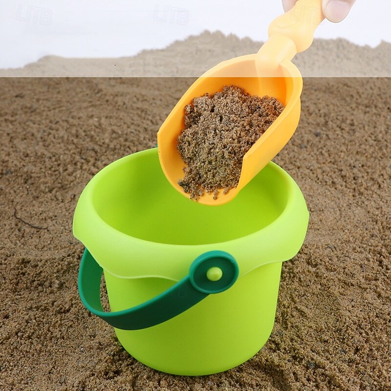 4/8 Packs Beach Sand Shovels Set & Mesh Bag Beach Toys for Kids Summer Sand Buckets for Kids Cruise Beach Essentials3