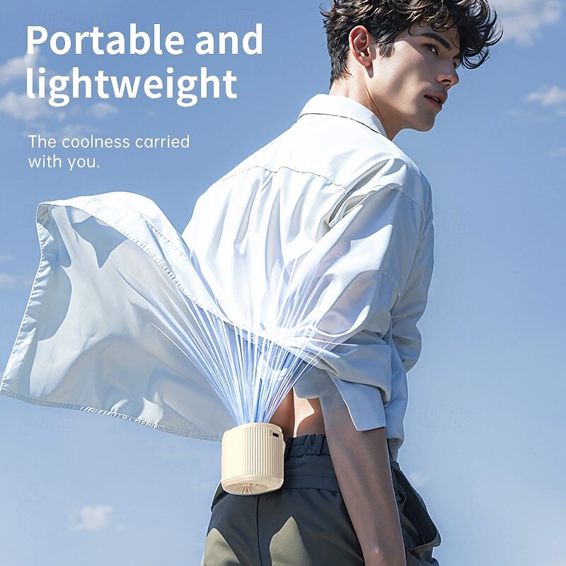 2-in-1 Waist Clip & Desktop Cooling Fan | Foldable Handheld Design | Ice Cool Breeze, Quiet & Portable for Summer Use4