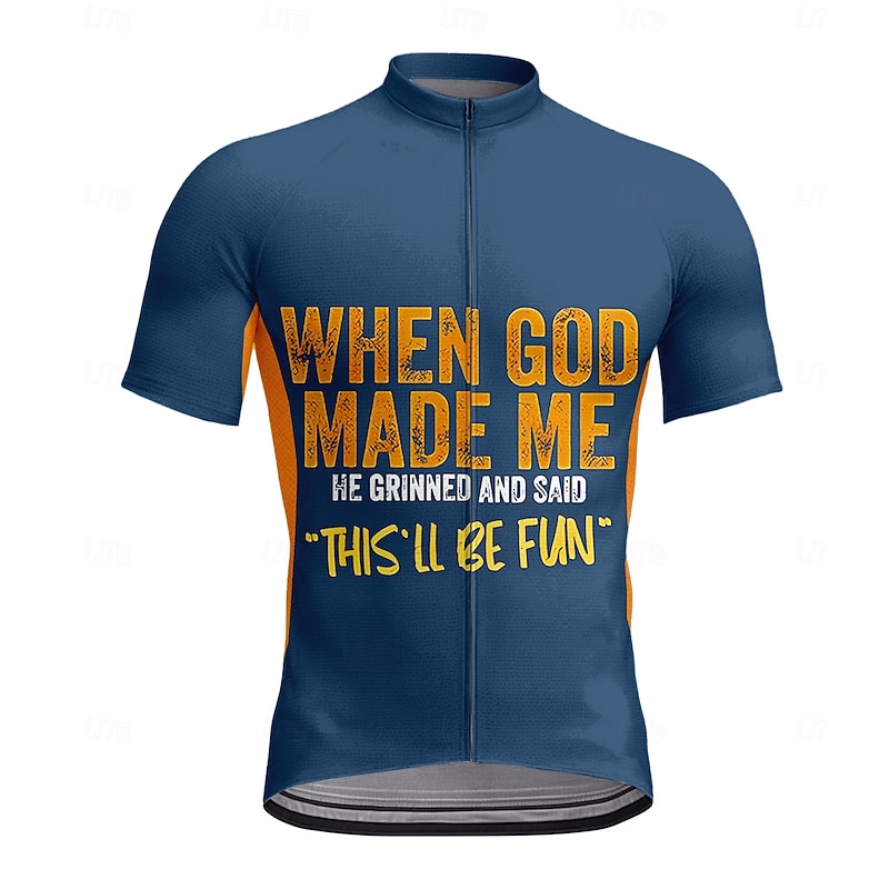 Men's Cycling Jersey Graphic Color Block Letter & Number Short Sleeve Bike Jersey Top with 3 Rear Pockets Sunscreen UV Resistant Quick Dry Reflective Strips Sports Dark Grey Black Army Green Clothing