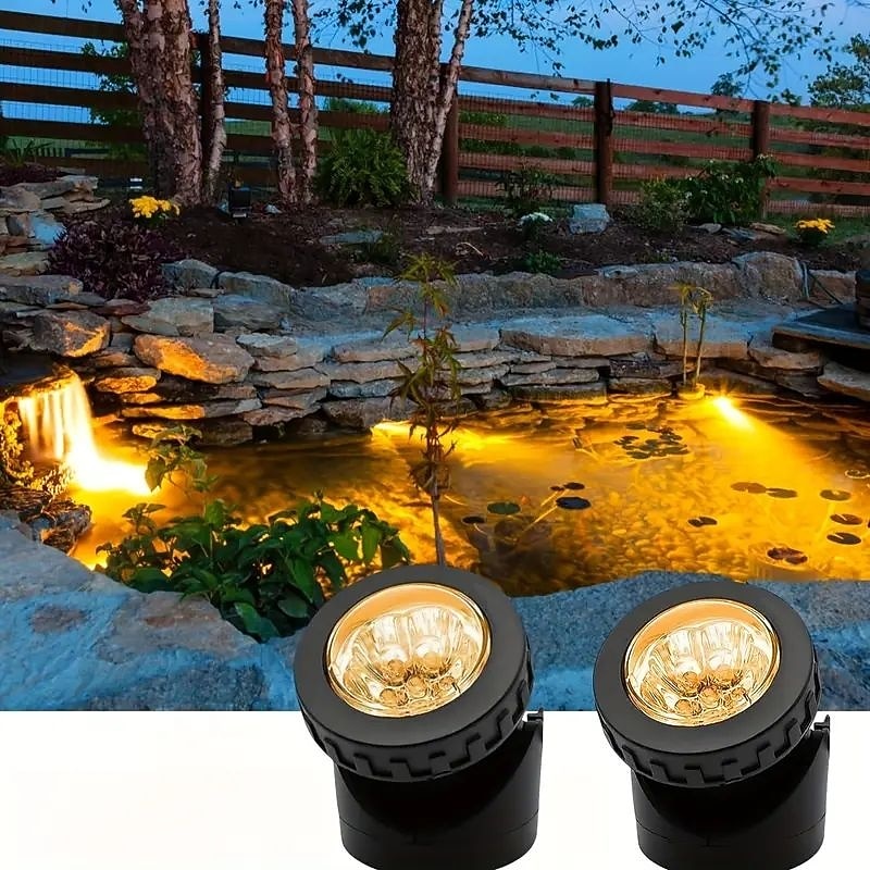 LED Solar Spotlight IP65 Proof 1/2/3Heads Underwater FloodLight for Swimming Pool Garden Lawn Forest Pond Pathway Landscape Decoration2